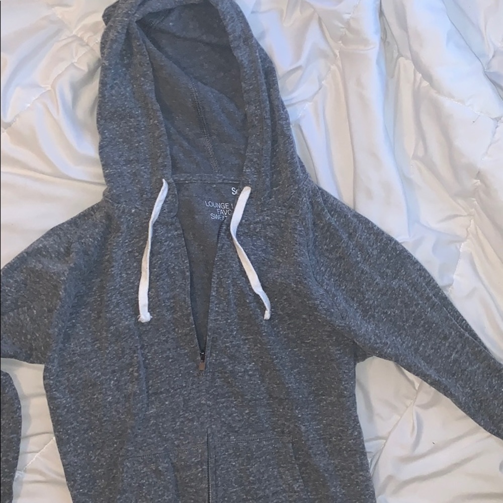 SO Gray Zip Up Hoodie
